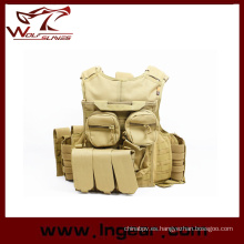 Chaleco con funda de pistola de combate Airsoft 049 chaleco táctico militar